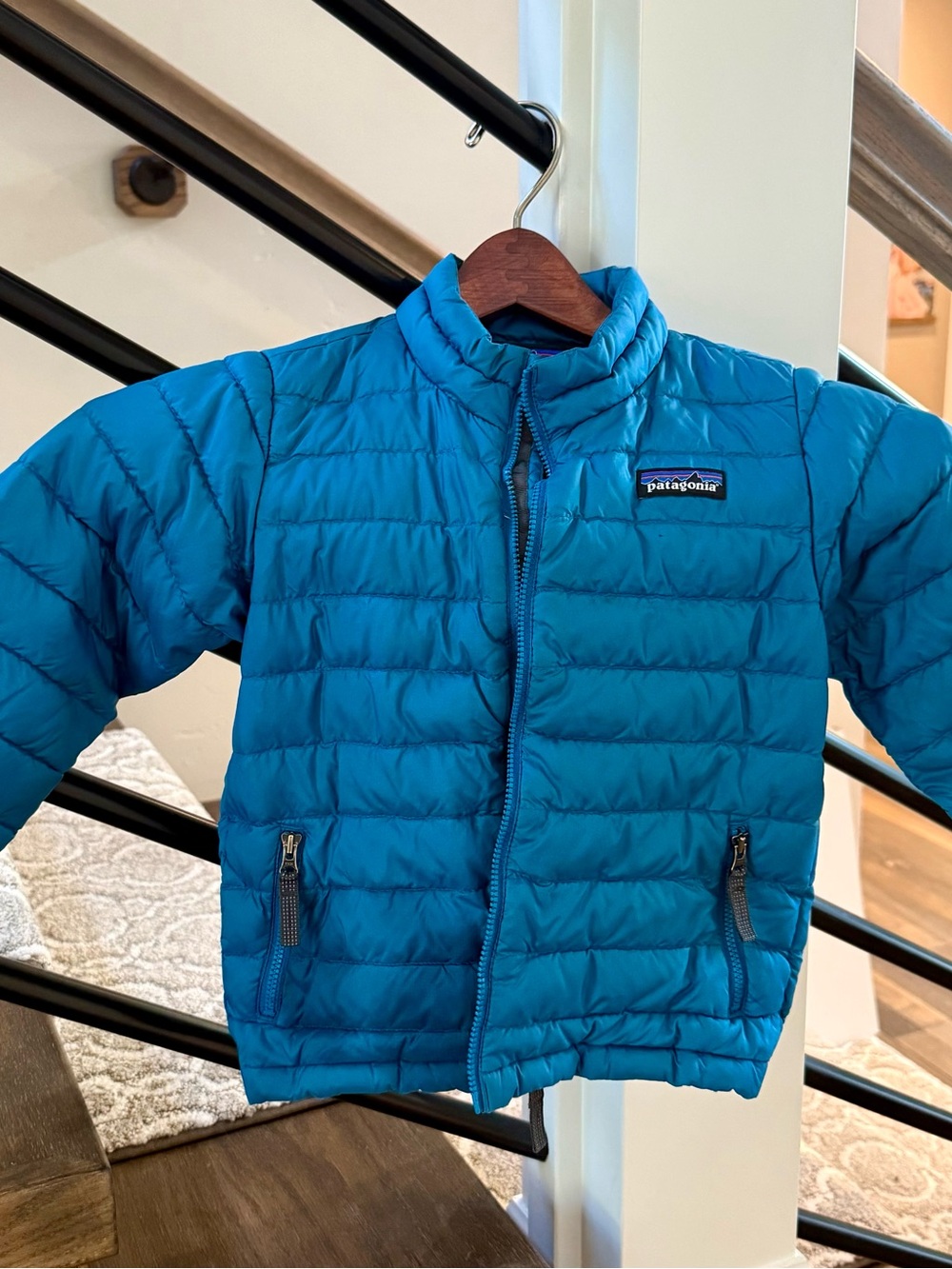 Patagonia Kids Blue Quilted Puffer Jacket